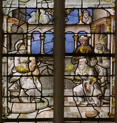 Fenster mit der Darstellung der Anbetung der Heiligen Drei Könige